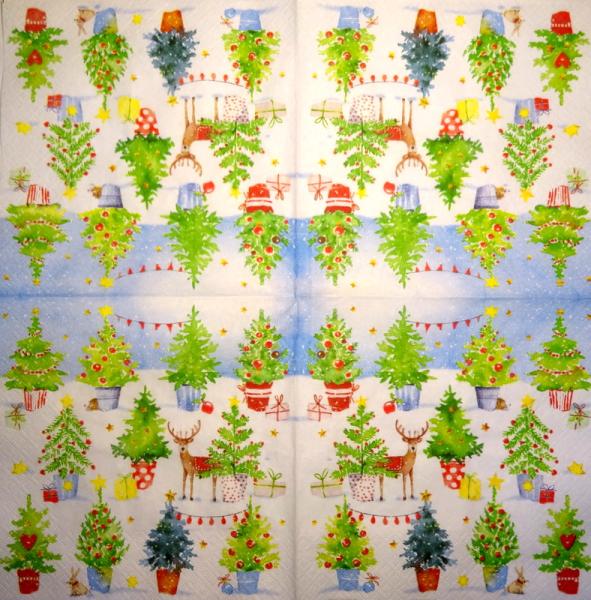 195 Christmas Flowers - 3-ply (red) - Ihr
